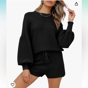 Two piece sweater set | waffle knit loungewear